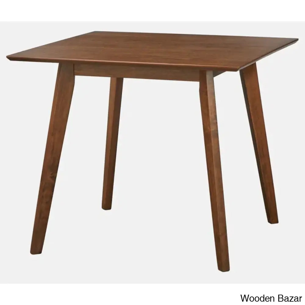 Clemency Modern 4 Seater Dining Table Set - Wooden Bazar