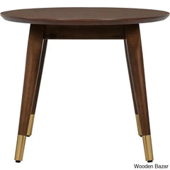Clemintinne Ellie Decor Mid-Century Modern Oval Coffee And Center Table With Brass Accents