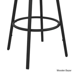 Clintwoodz Swivel Upholstered Adjustable Height Counter And Bar Stool With Metal Frame (Set Of 3)