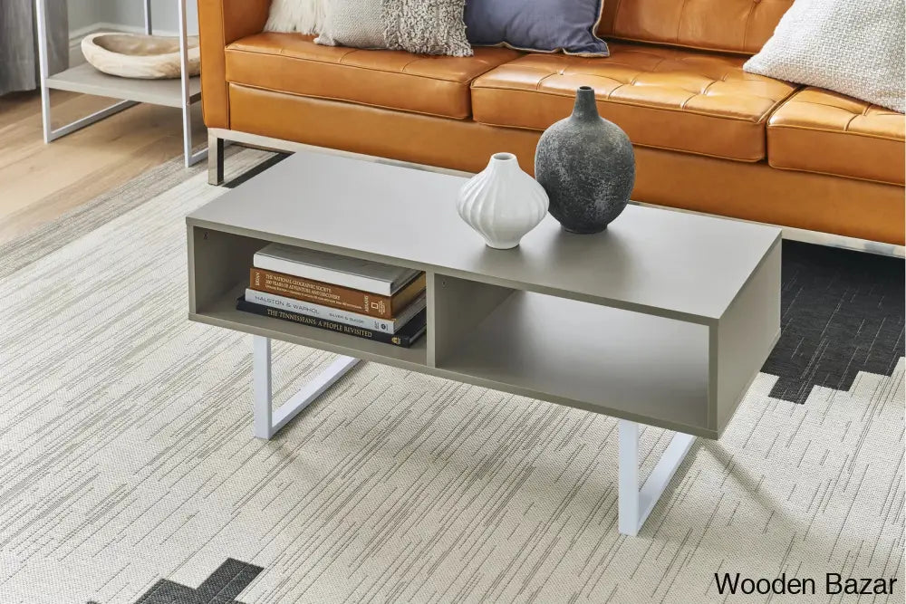 Closetmaido Rectangular Coffee And Center Table Smoky Taupe