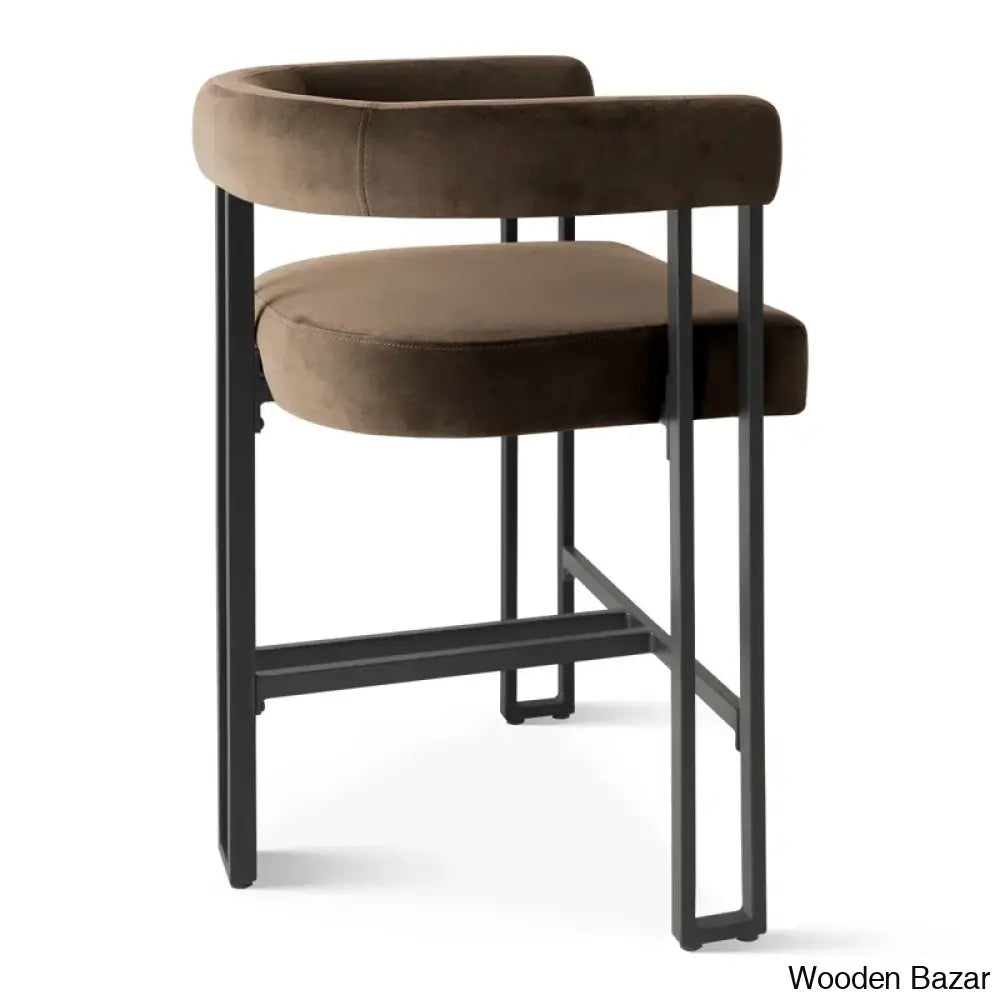 Colrainw Swivel Upholstered 24’’ Counter And Bar Stool With Metal Frame