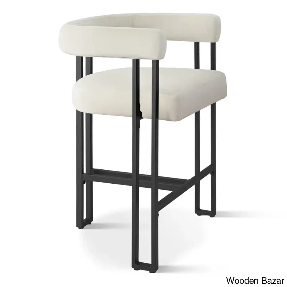 Colrainw Swivel Upholstered 24’’ Counter And Bar Stool With Metal Frame