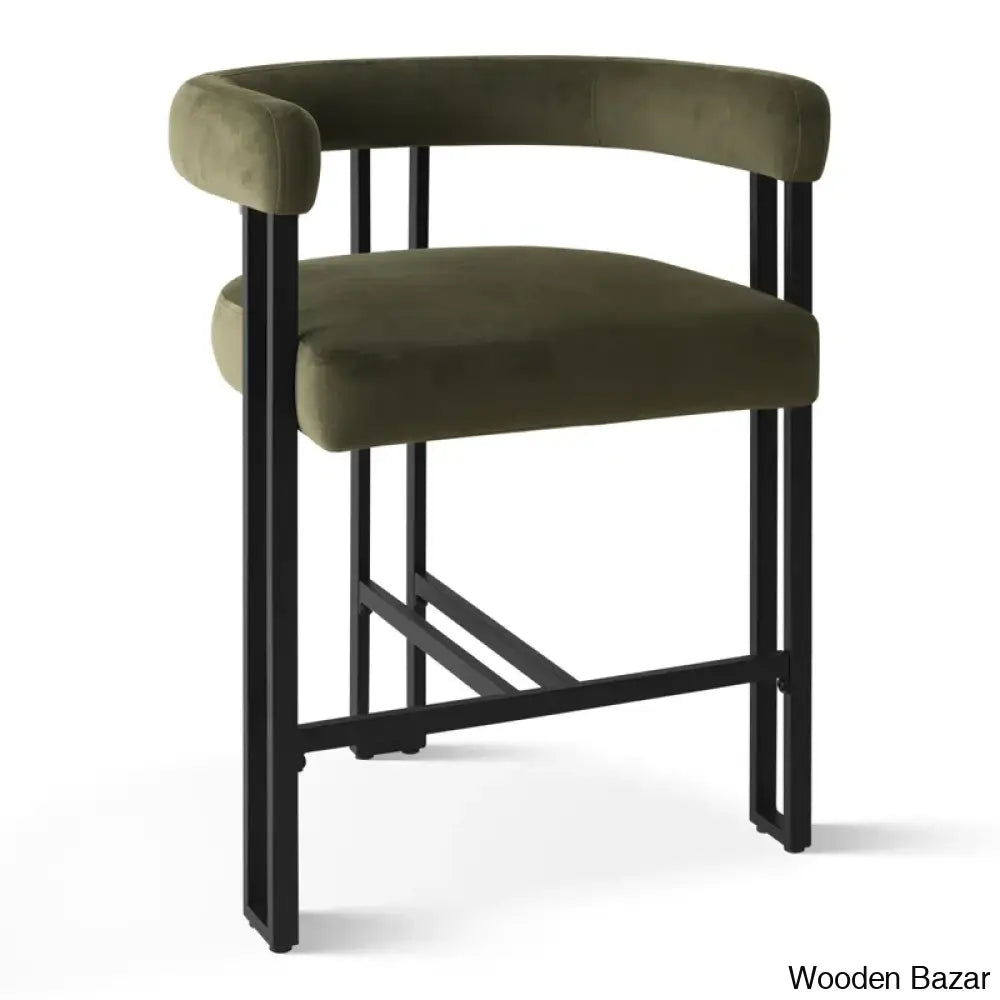 Colrainw Swivel Upholstered 24’’ Counter And Bar Stool With Metal Frame