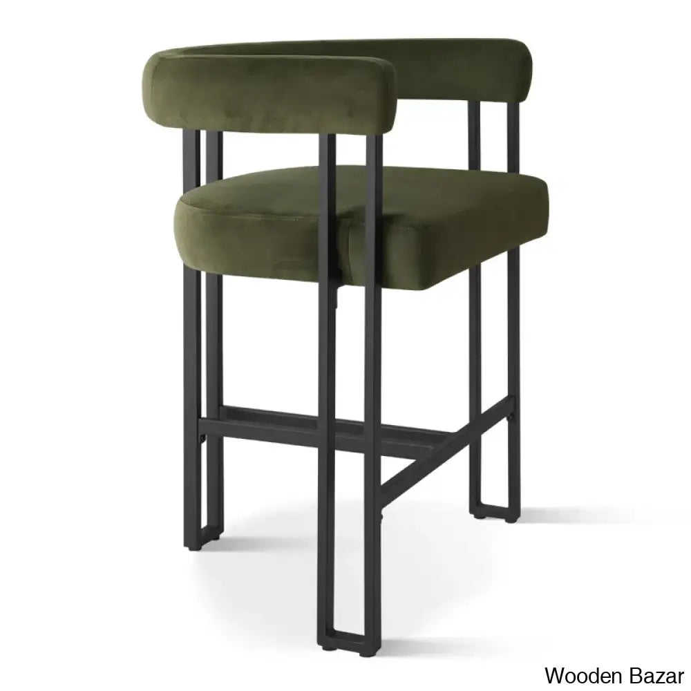 Colrainw Swivel Upholstered 24’’ Counter And Bar Stool With Metal Frame