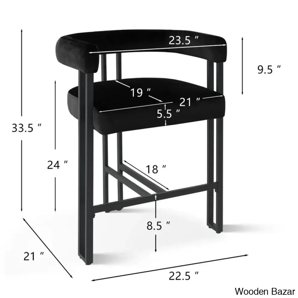 Colrainw Swivel Upholstered 24’’ Counter And Bar Stool With Metal Frame