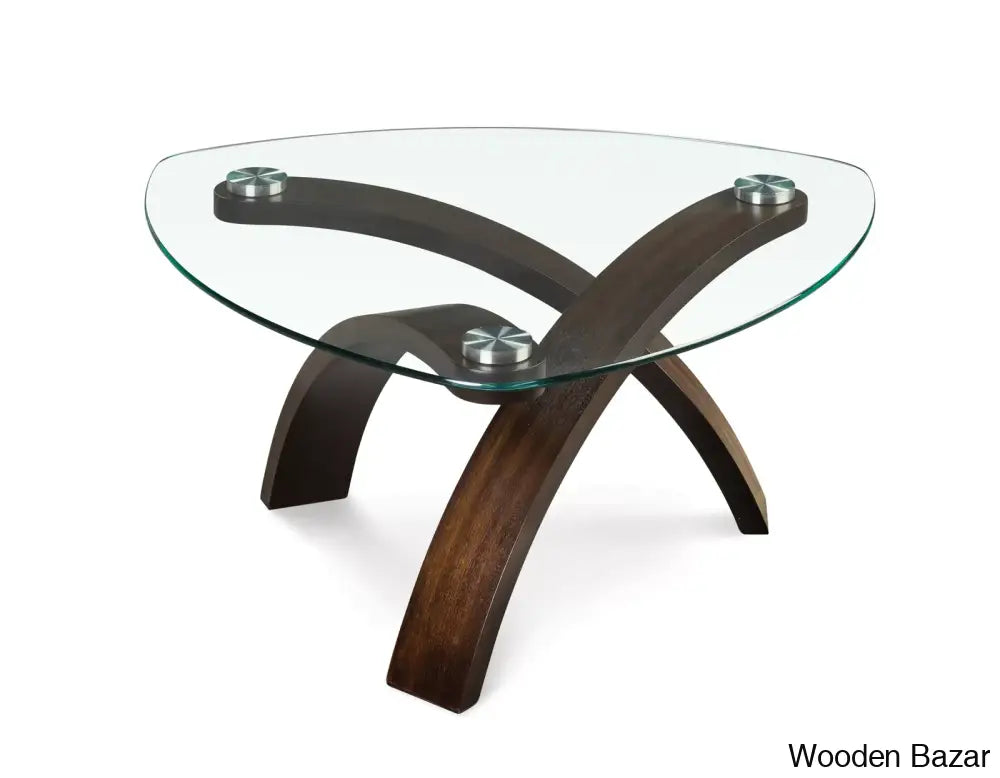 Comeauxi Glass Top Coffee And Center Table