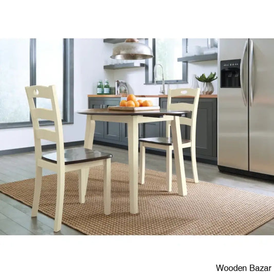 Compact Dining Set | Stylish Table With 2 Chairs