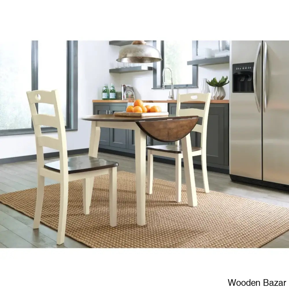 Compact Dining Set | Stylish Table With 2 Chairs