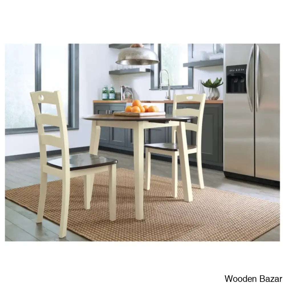 Compact Dining Set | Stylish Table With 2 Chairs