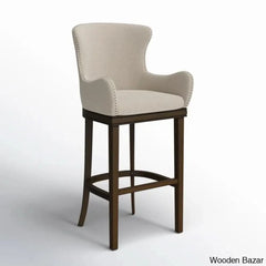 Conaryk Swivel Upholstered Counter Stool With Solid Wood Frame