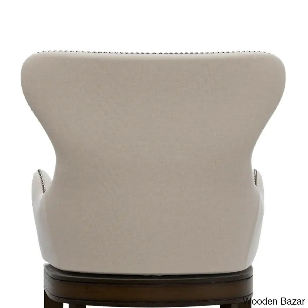 Conaryk Swivel Upholstered Counter Stool With Solid Wood Frame