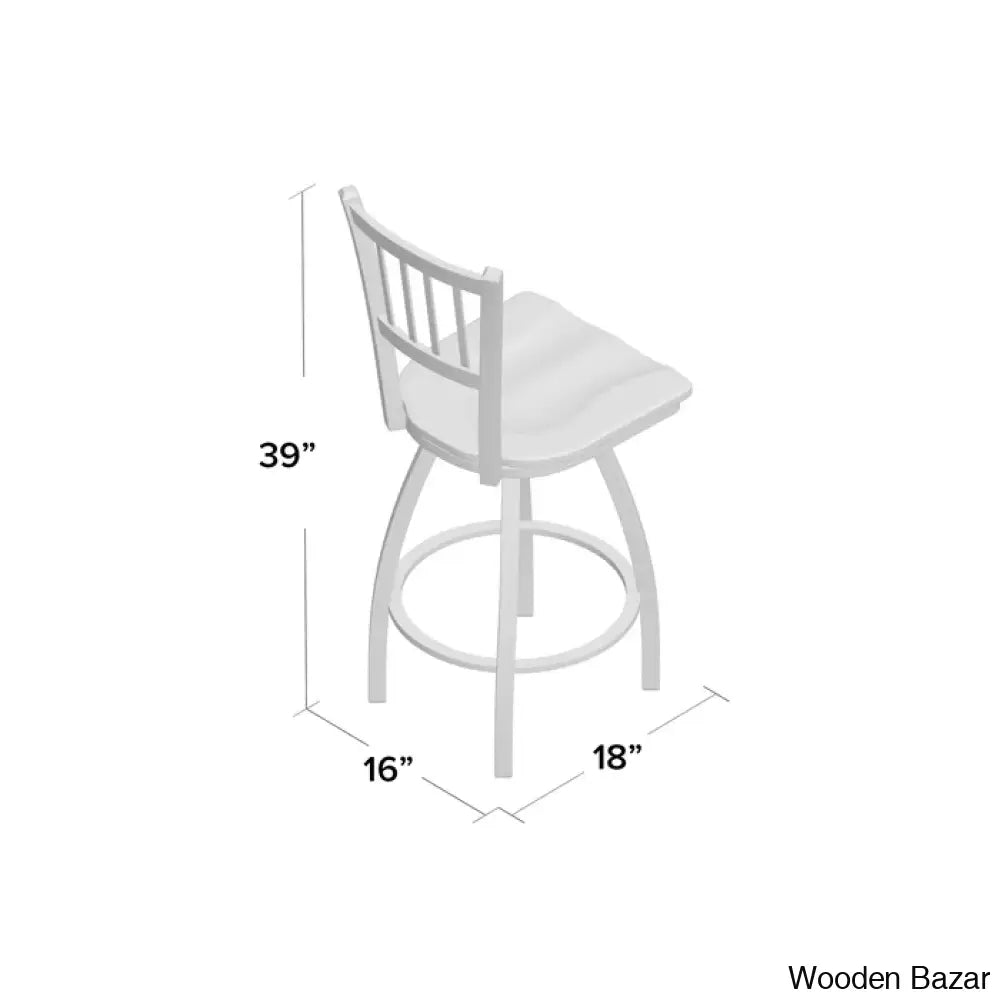 Contessaz Swivel Solid Wood Counter Bar & Extra Tall Stool