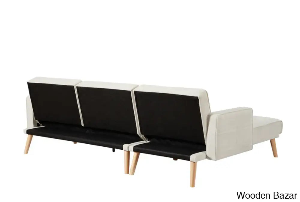 Convertible Sectional Sofa Sleeper Left Facing L-Shaped Counch For Living Room