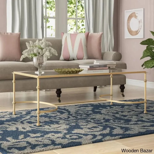 Cooel Glass Top Coffee And Center Table