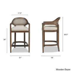 Copleys Swivel Cane Counter And Bar Stool