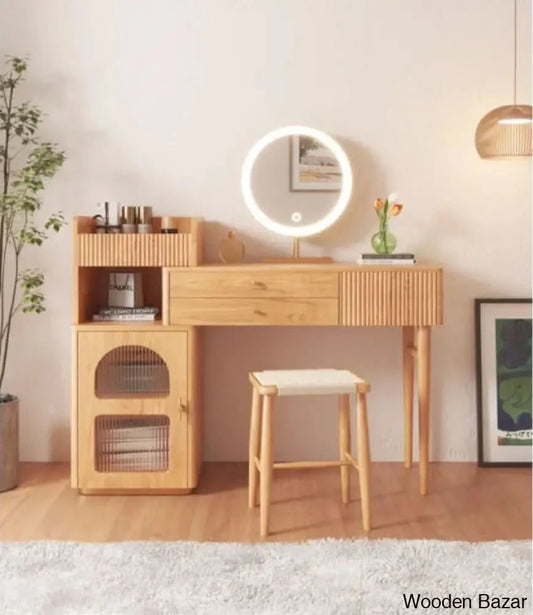 Copy Of Sedanur Vanity Dressing Table With Chair Wooden Bazar
