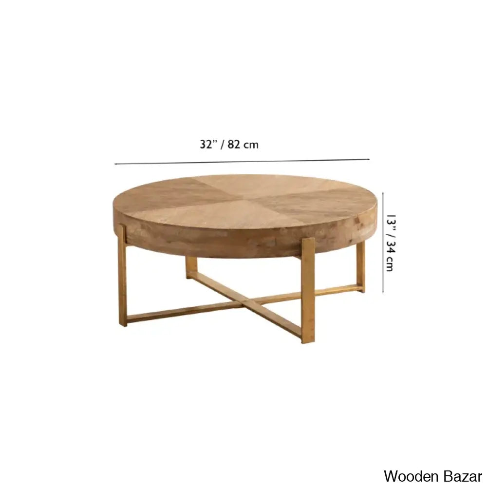 Corderiha Solid Wood Top Single Coffee And Center Table