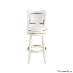 Coriyahz Swivel Upholstered Counter Stool With Solid Wood Frame Set Of 2