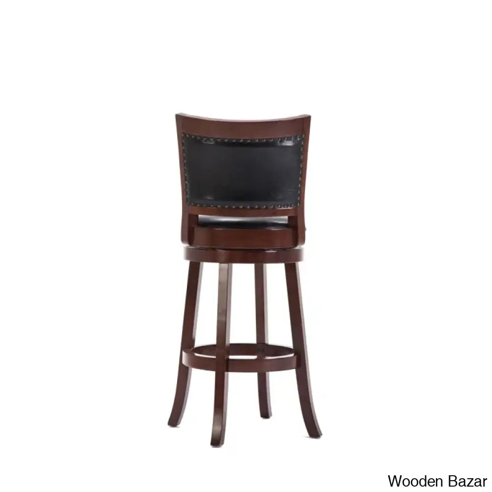 Coriyahz Swivel Upholstered Counter Stool With Solid Wood Frame Set Of 2