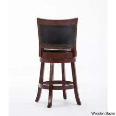 Coriyahz Swivel Upholstered Counter Stool With Solid Wood Frame Set Of 2