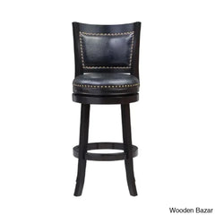 Coriyahz Swivel Upholstered Counter Stool With Solid Wood Frame Set Of 2