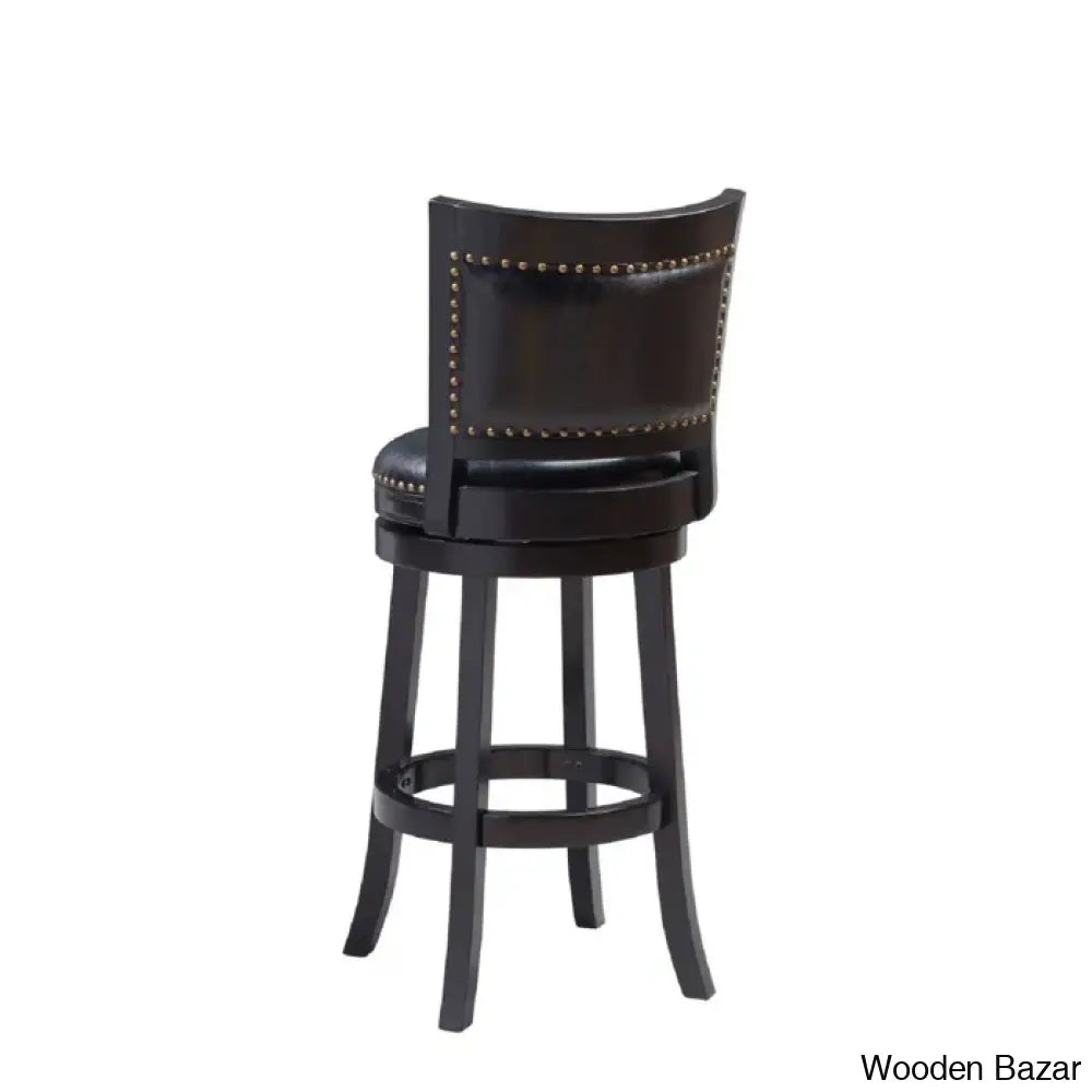 Coriyahz Swivel Upholstered Counter Stool With Solid Wood Frame Set Of 2