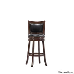 Coriyahz Swivel Upholstered Counter Stool With Solid Wood Frame Set Of 2