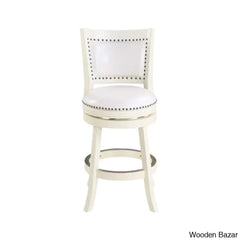 Coriyahz Swivel Upholstered Counter Stool With Solid Wood Frame Set Of 2
