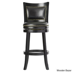 Coriyahz Swivel Upholstered Counter Stool With Solid Wood Frame Set Of 2