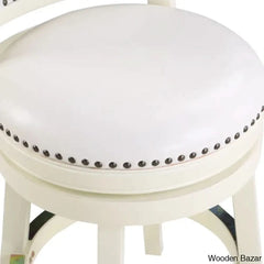 Coriyahz Swivel Upholstered Counter Stool With Solid Wood Frame Set Of 2