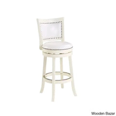 Coriyahz Swivel Upholstered Counter Stool With Solid Wood Frame Set Of 2
