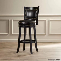 Coriyahz Swivel Upholstered Counter Stool With Solid Wood Frame Set Of 2 Cappuccino / Bar (30.75”