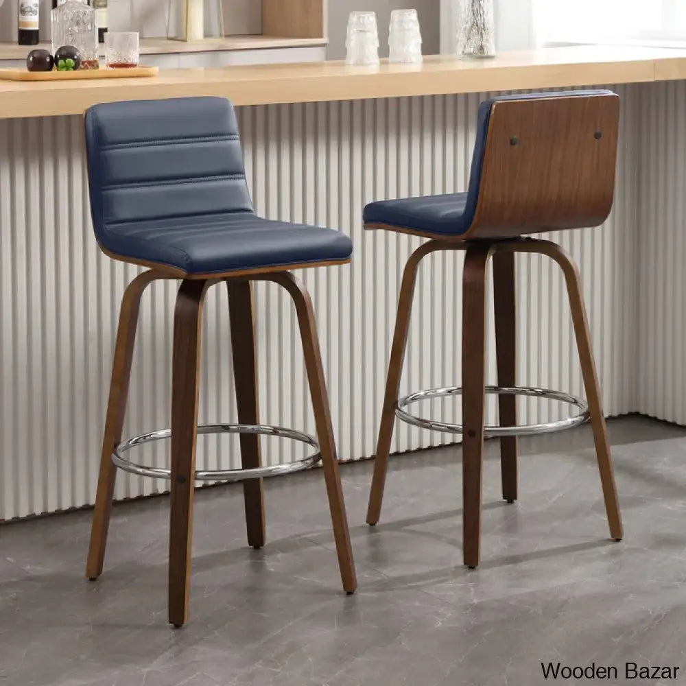 Corria Swivel Upholstered Counter & Bar Stool (Set Of 3)