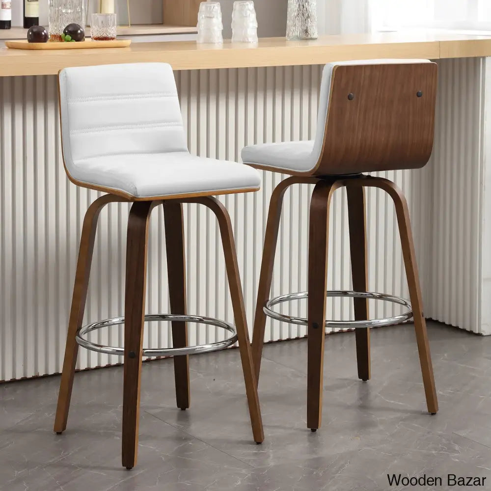 Corria Swivel Upholstered Counter & Bar Stool (Set Of 3)