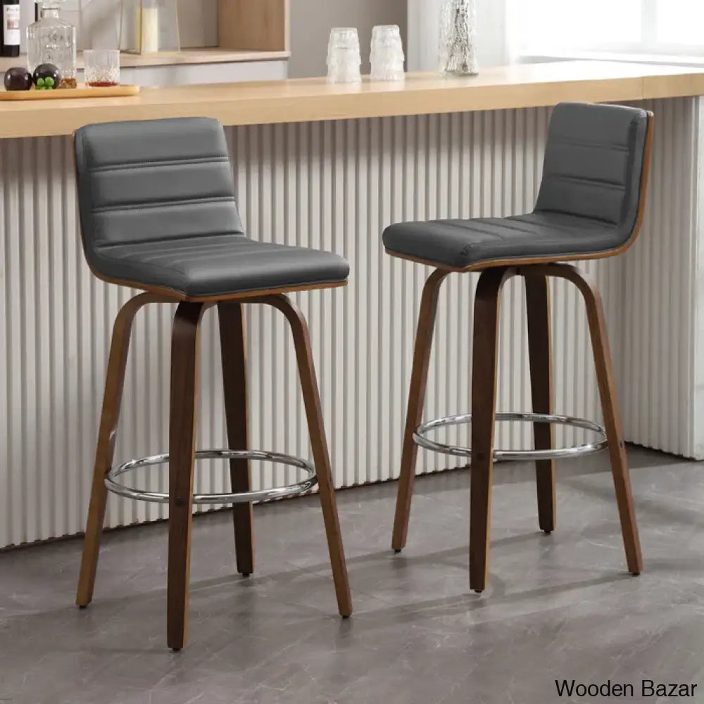 Corria Swivel Upholstered Counter & Bar Stool (Set Of 3)