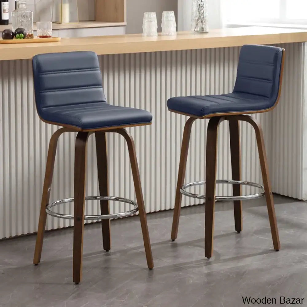 Corria Swivel Upholstered Counter & Bar Stool (Set Of 3)