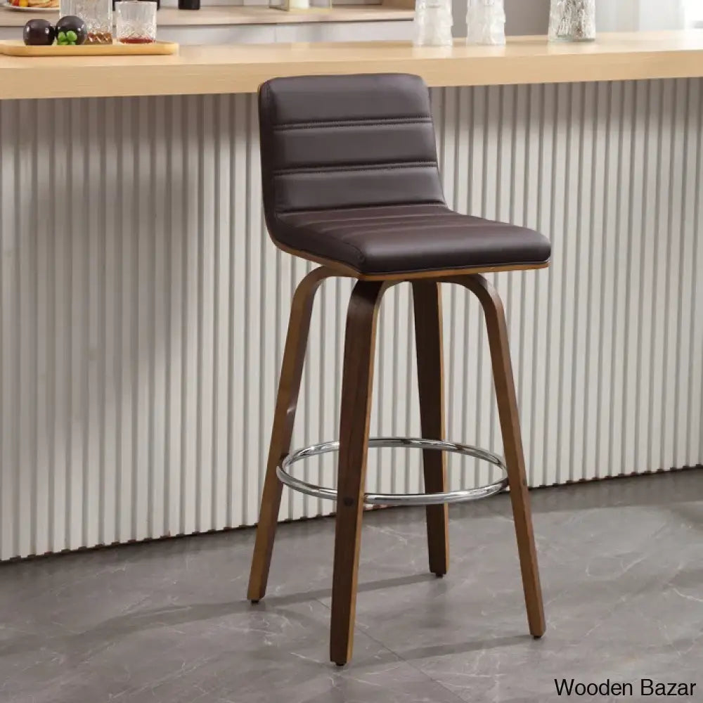 Corria Swivel Upholstered Counter & Bar Stool (Set Of 3)