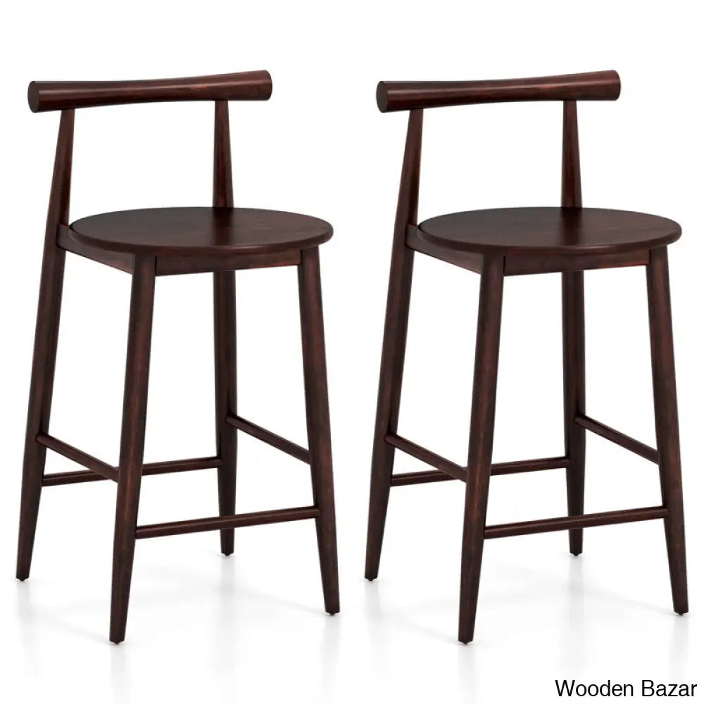 Cosetway Swivel Bar Chair Counter Height Stools Set Of 2 With Acacia Wood Frame Supporting Leg And