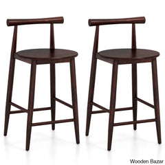 Cosetway Swivel Bar Chair Counter Height Stools Set Of 2 With Acacia Wood Frame Supporting Leg And