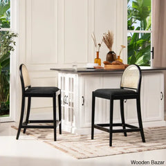 Cossettes Swivel Upholstered 26.5’’ Counter And Bar Stool With Solid Wood Frame (Set Of 2)
