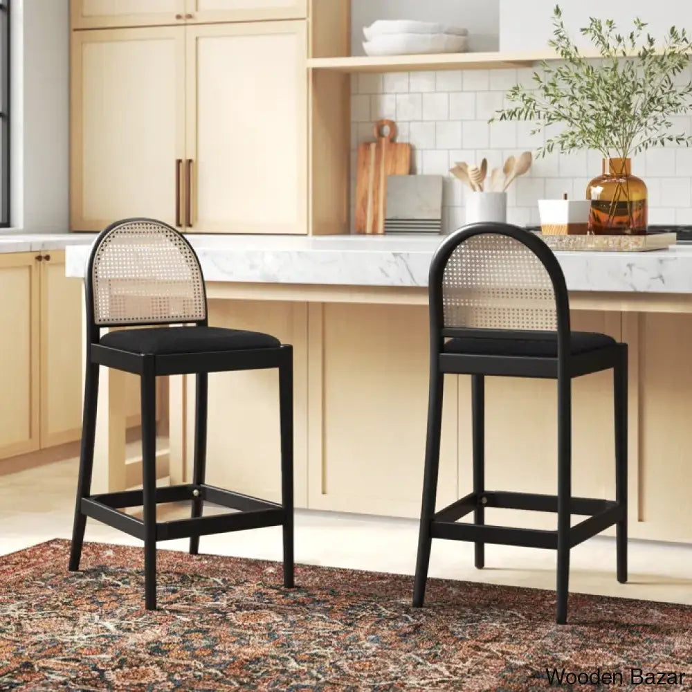 Cossettes Swivel Upholstered 26.5’’ Counter And Bar Stool With Solid Wood Frame (Set Of 2)