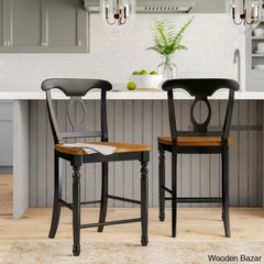 Courtdalen Swivel Solid Wood 24’’ Counter And Bar Stool (Set Of 2)