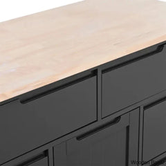 Crader Wood Kitchen Cart Trolley Cart Cabinet Kitchen Island With Storage