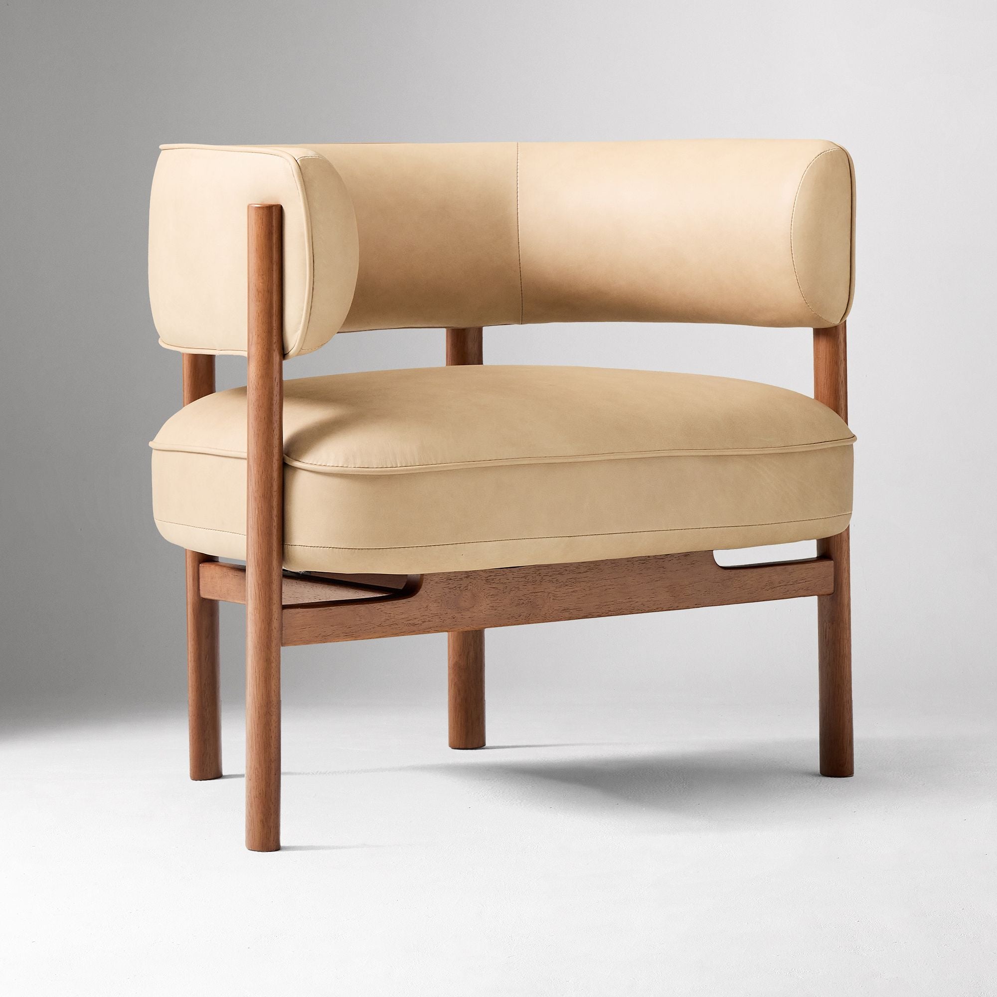 Cakky Expressed Wood Leather Chair - Wooden bazar