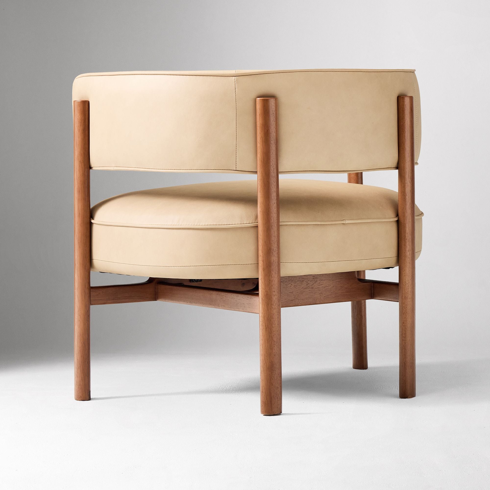 Cakky Expressed Wood Leather Chair - Wooden bazar