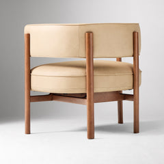 Cakky Expressed Wood Leather Chair - Wooden bazar