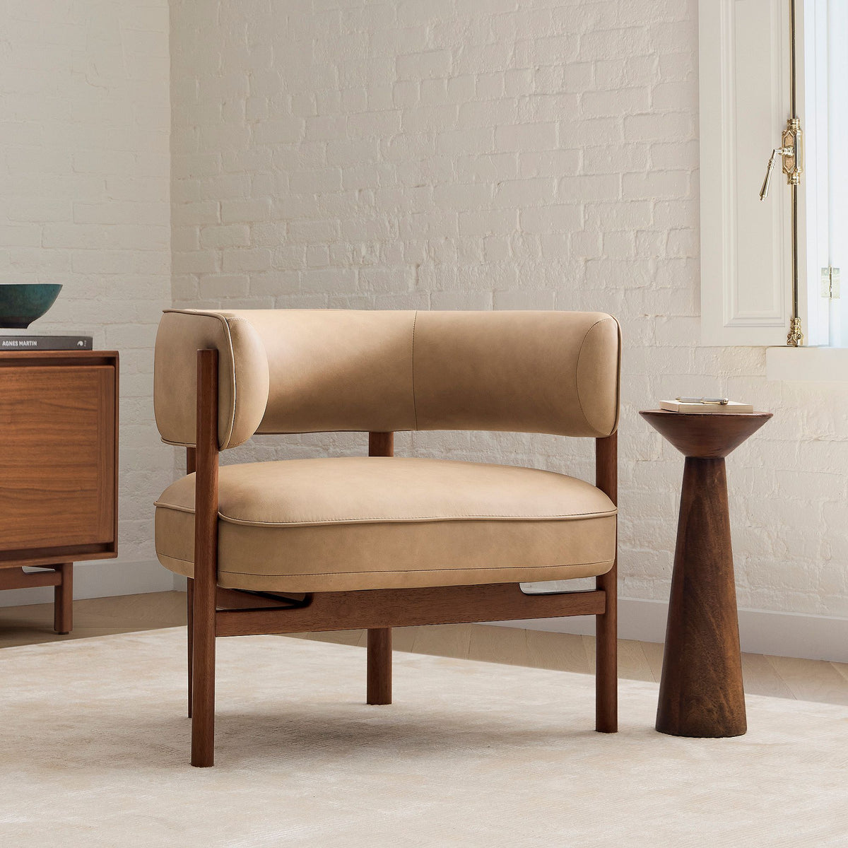 Cakky Expressed Wood Leather Chair - Wooden bazar