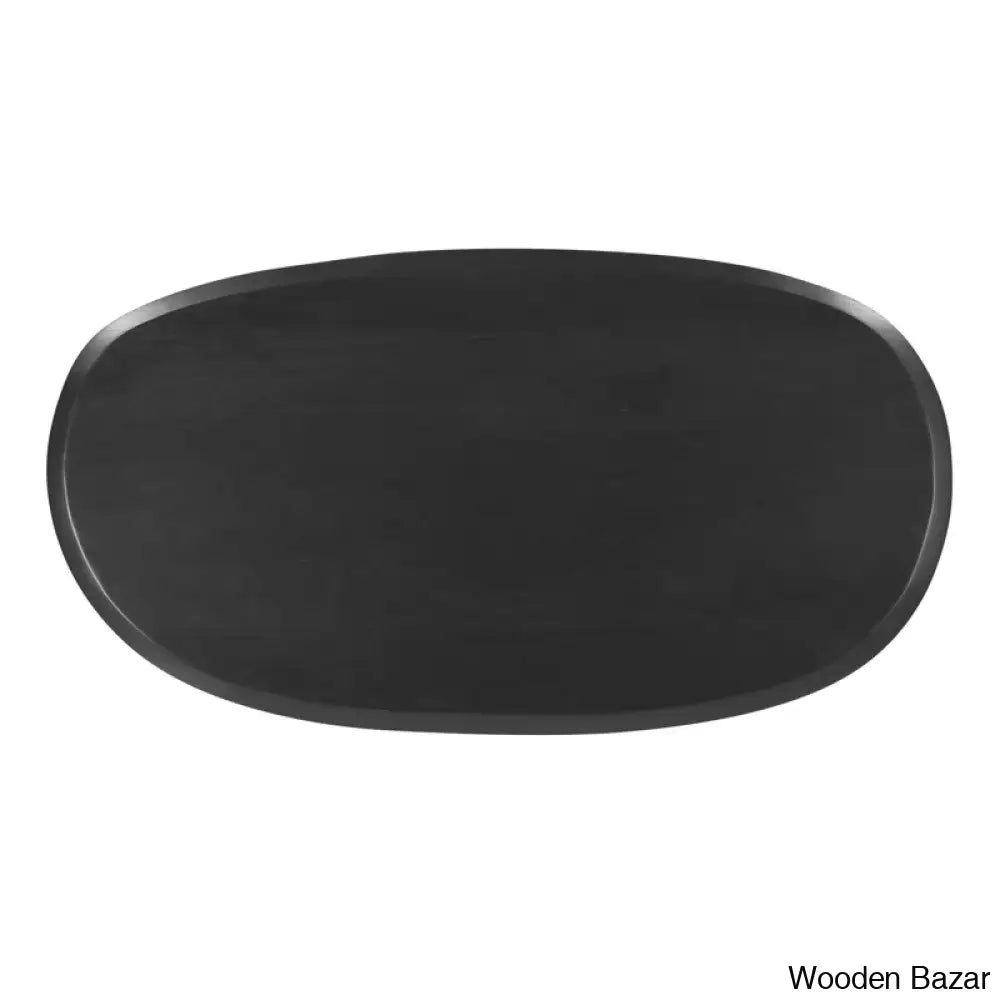 Cumuberledge Black Wooden Coffee And Center Table