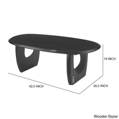Cumuberledge Black Wooden Coffee And Center Table