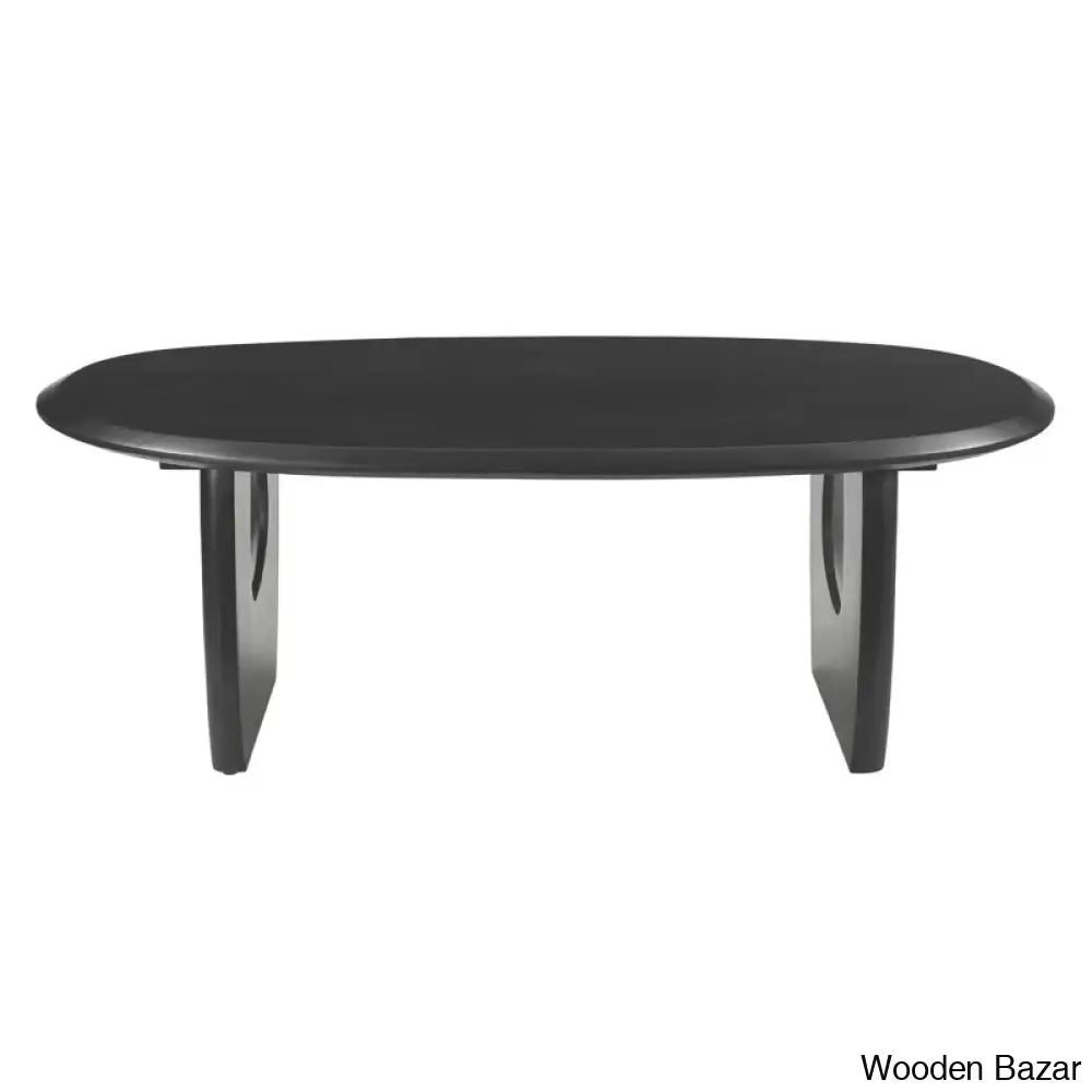 Cumuberledge Black Wooden Coffee And Center Table